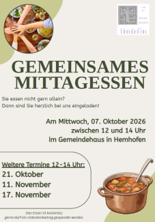 Gemeinsames Mittagessen