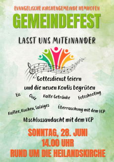Plakat Gemeindefest