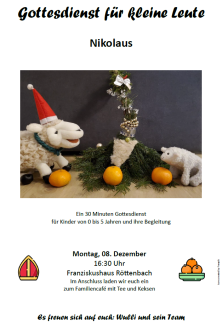 Gottesdienst für kleine Leute am 08.12.2025