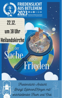 Flyer: Friedenslicht-Andacht